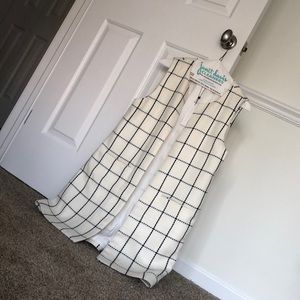 Black and white wool vest